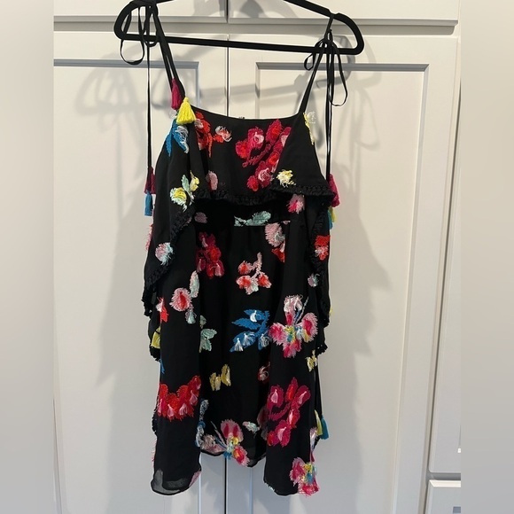 Tanya Taylor Gabriella Silk Georgette Boho Tassel Mini Dress. Size 2. Gorgeous! - Picture 8 of 16